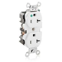 Leviton 8300-CW - 5-20R HG RECEP LEADED WHITE