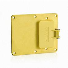 Leviton 3241W-Y - 2 GANG DECORA AND BLANK WP CVR PLATE YLW