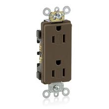 Leviton DR15S-G - 515R DEC RECEP BRN