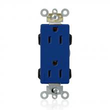 Leviton M1626-B - 5-15R LEV LOK DEC RECEP BLUE