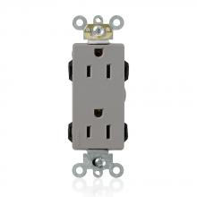 Leviton M1626-GY - GY LEV-LOK REC DEC SLIM 15A125V