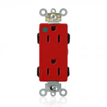 Leviton M1626-HGR - 515R LEV LOK HG DEC RECEP RED