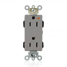 Leviton M1626-IGG - 5-15R LEV LOK IND GRD IG DEC RECEP GRAY