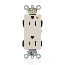 Leviton M1626-IGT - 5-15R LEV LOK IND GRD IG DEC RCPLT ALM