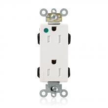 Leviton M1626-ILW - 5-15R LEV LOK HG ILL DEC RECEP WHITE