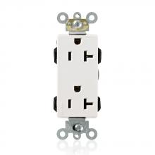 Leviton M1636-W - 5-20R LEV LOK  COMM RECEP DEC WHITE