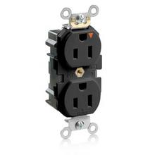 Leviton M5262-IGE - 5-15R LEV LOK IND GRD IG RECEP BLACK