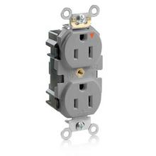 Leviton M5262-IGG - 5-15R LEV LOK IND GRD IG RECEP GRAY