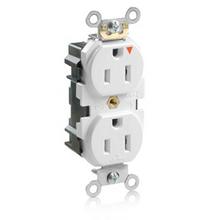 Leviton M5262-IGW - 5-15R LEV LOK IND GRD IG RECEP WHITE