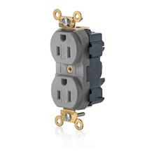 Leviton M5262-SGG - 5-15R LEV LOK IND GRD TR RECEP GRAY