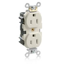 Leviton M5262-ST - 5-15R LEV LOK NARROW RECEP LT ALM