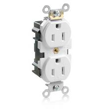 Leviton M5262-SW - 5-15R LEV LOK NARROW RECEP WHITE