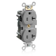 Leviton M5362-GYS - 5-20R LEV LOK COMM RECEP GRAY