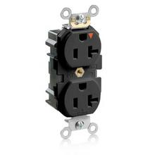 Leviton M5362-IGE - 5-20R LEV LOK IND GRD IG RECEP BLK