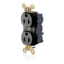 Leviton M5362-SGE - 5-20R LEV LOK IND GRD TR RECEP BLK