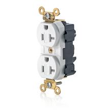 Leviton M5362-SGW - 5-20R LEV LOK IND GRD TR RECEP WHT