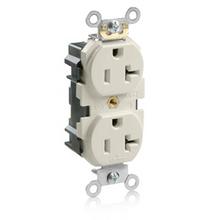 Leviton M5362-ST - 5-20R LEV LOK COMM RECEP LT ALM