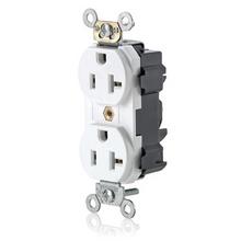 Leviton M5362-SW - 5-20R LEV LOK COMM RECEP WHITE