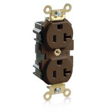 Leviton M5362 - 5-20R LEV LOK IND GRD RECEP BROWN