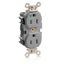 Leviton M8200-GY - 5-15R LEV LOK HG RECEP GRAY WIDE