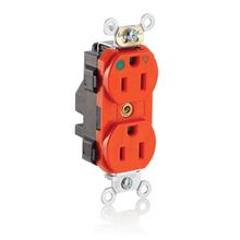 Leviton M8200-IG - 5-15R LEV LOK HG IG RECEP ORANGE