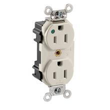 Leviton M8200-PLT - 5-15R LEV LOK HG POW IN RECEP LT ALM