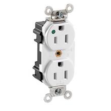 Leviton M8200-PLW - 5-15R LEV LOK HG POW IN RECEP WHITE