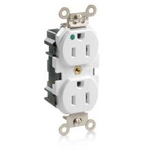 Leviton M8200-SGW - 5-15R LEV LOK  HG TR RECEP WHITE