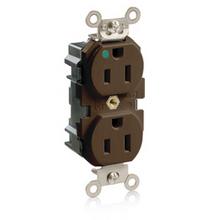 Leviton M8200 - 5-15R LEV LOK HG RECEP BROWN WIDE