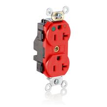 Leviton M8300-IGR - 5-20R LEV LOK HG IG RECEP RED