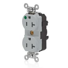 Leviton M8300-ILG - 5-20R LEV LOK HG ILL RECEP GRAY