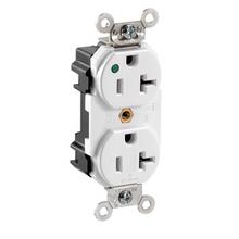 Leviton M8300-PLW - 5-20R LEV LOK HG PWR IND RECEP WHT