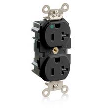 Leviton M8300-SGE - 5-20R LEV LOK TR HG RECEP BLACK WIDE