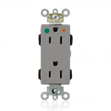 Leviton MD820-IGG - 5-15R LEV LOK HG IG DEC RECEP GRAY