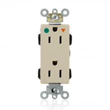 Leviton MD820-IGI - 5-15R LEV LOK HG IG DEC RECEP IVORY