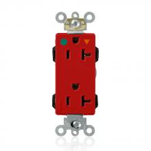 Leviton MD830-IGR - 5-20R LEV LOK HG IG DEC RECEP RED