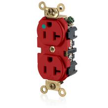 Leviton MRI83-R - 5-20R HOSP GRADE RECEP RED