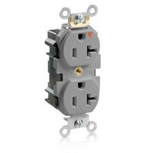 Leviton MT563-IGG - 5-20R LEV LOK IND GRD IG TR RECEP GRAY