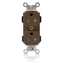 Leviton MT563-S - 5-20R TR IND GRD LEV LOK RECEP BROWN