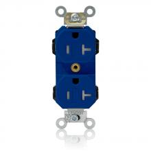 Leviton MT563-SB - 5-20R TR IND GRD LEV LOK RECEP BLUE