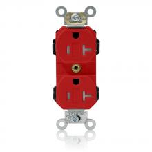 Leviton MT563-SR - 5-20R TR IND GRD LEV LOK RECEP RED