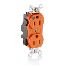 Leviton MT820-IG - 5-15R LEV LOK HG IG TR RECEP ORANGE