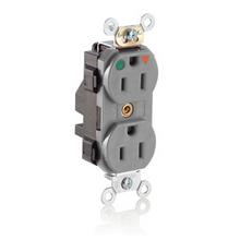 Leviton MT820-IGG - 5-15R LEV LOK HG IG TR RECEP GRAY