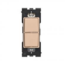 Leviton RE634-DT - RENU 2 SWITCH COMBO DAPPER TAN