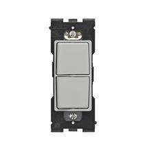 Leviton RE634-PG - RENU 2 SWITCH COMBO PEBBLE GREY