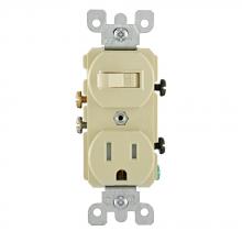 Leviton T5225-I - 5-15R SW RECEP COMBO IVORY