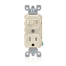 Leviton T5225-T - 5-15R SW RECEP COMBO LT ALMOND