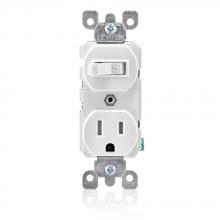 Leviton T5225-W - 5-15R SW RECEP COMBO WHITE