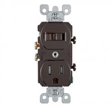 Leviton T5225 - 5-15R SW RECEP COMBO BROWN