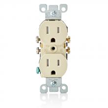 Leviton T5320-I - 5-15R RECEP TR IVORY